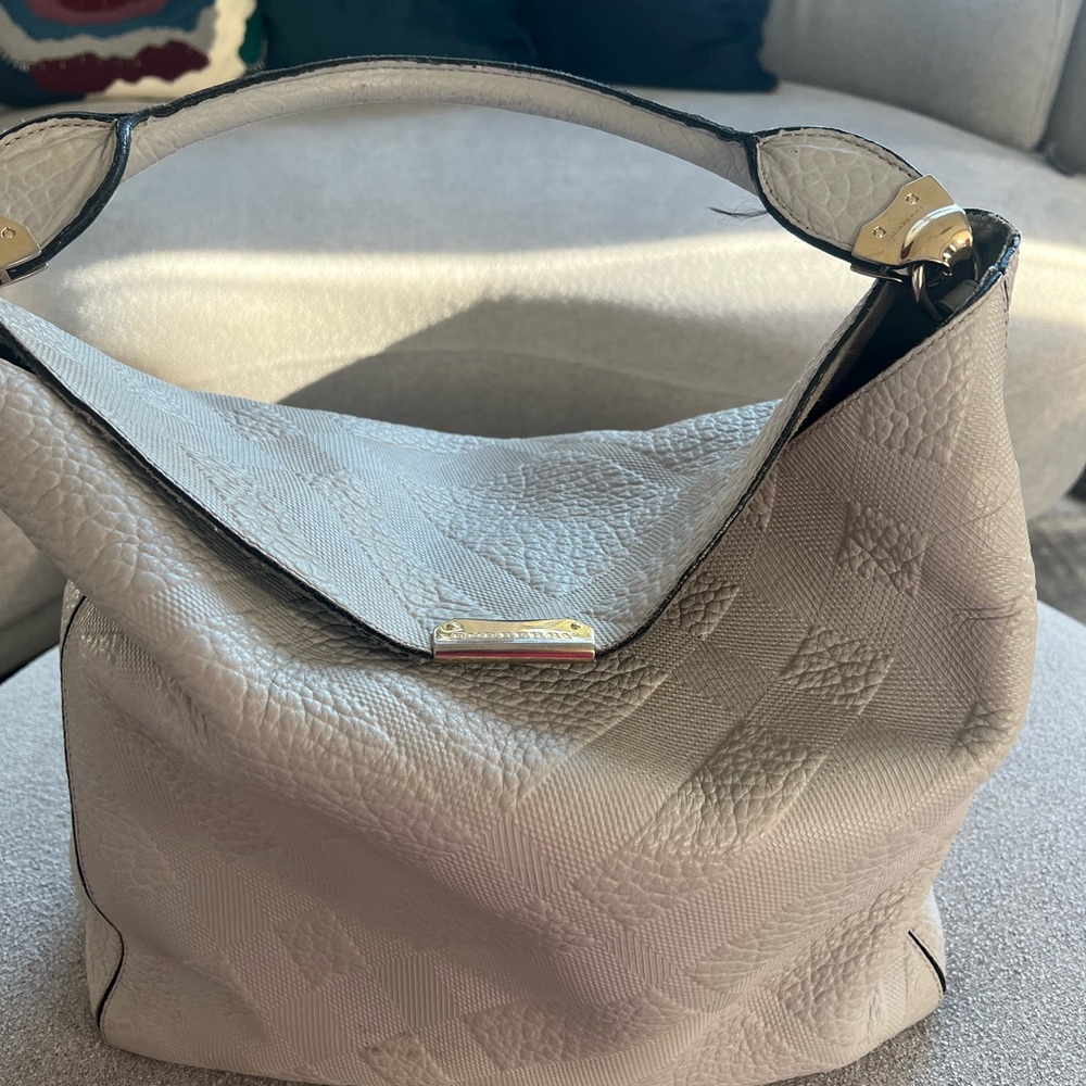 Burberry grey lindburg hobo
